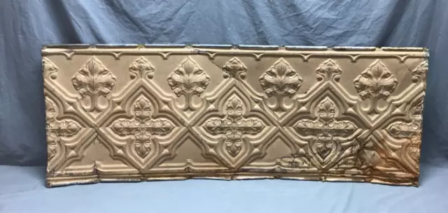 Large 4 Foot Antique Tin Ceiling Cove Trim Decorative Architectural 405-24B