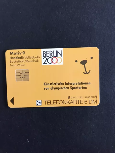 Telefonkarte Berlin 2000 Motiv 9 Handball