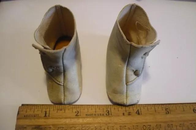 Antique French Doll Leather BOOTS-For 18"-21” JUMEAU, F G , Steiner Bisque  Doll