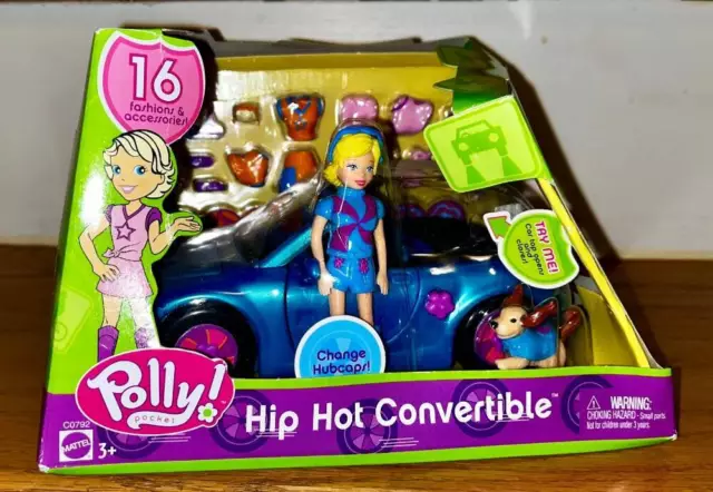 POLLY POCKET HIP Hot Convertible 16 Pieces Mattel 2003 NIP $9.58