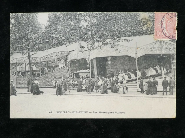 CPA NEUILLY-sur-SEINE 92 Les Montagnes suisses handle party fairground
