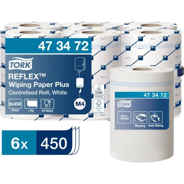 TORK Papier dessuyage résistant Reflex™ 473472 2 épaisseurs Nombre: 2700 pc(s)