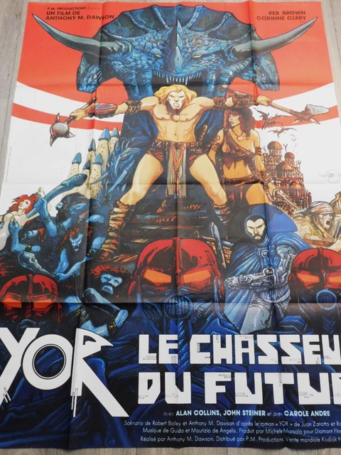 Yor Le Chasseur du Futur Affiche ORIGINALE Poster 120x160cm 47"63 1983 Reb Brown