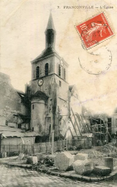 Carte FRANCONVILLE L'église Travaux