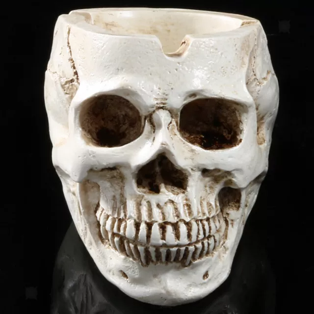 1pc Human Skull Head Ashtray Ash Holder Skull Skeleton Head Resin Statue Art