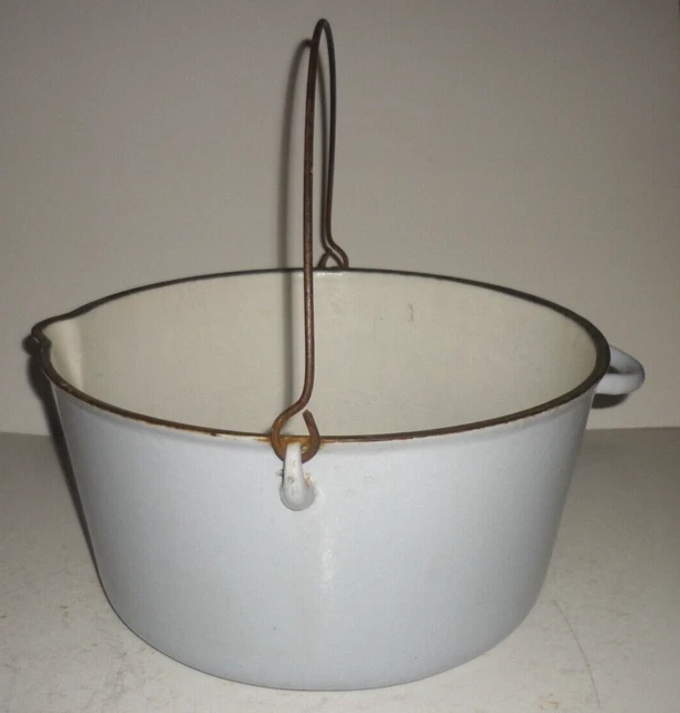 X-LARGE #12, 13-1/8" Vollrath Maslin Kettle Pot Enamel Cast Iron Gate Mark 11lbs