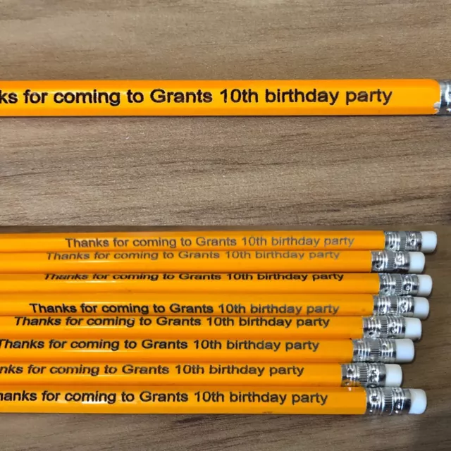 Personalised HB pencils packs of 5, 10, 12, 15, 30 or 50 pack sizes