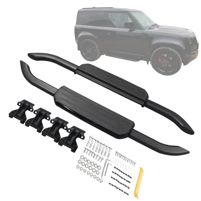 LAND ROVER DEFENDER 90 Side Steps Running Boards OE Style L663 Black