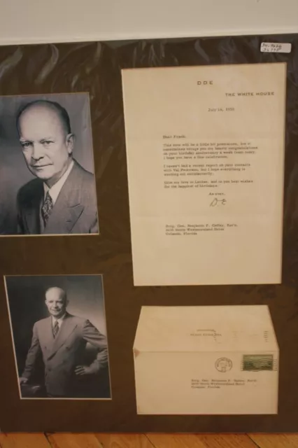 Dwight D Eisenhower Signed Letter To Brig. Gen. Caffey On White House Stationary