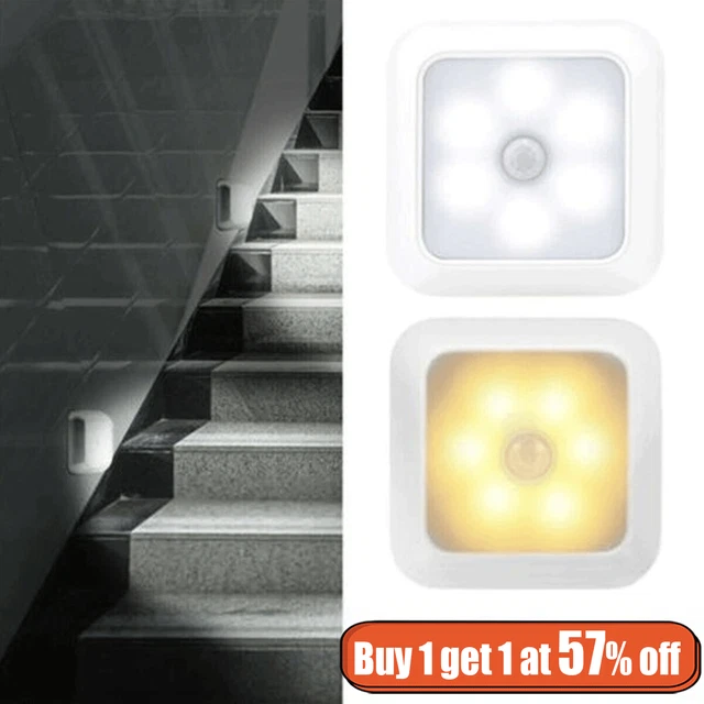 MOTION SENSOR LIGHT USB Wireless PIR Battery Wall Cabinet Stair Night