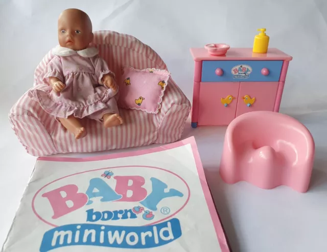 BABY BORN MINIWORLD Doll & Set Sofa Cupboard Accessories ZAPF CREATION