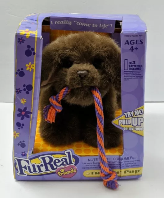 FurReal Friends Tuggin' Pup Stuffed Brown Dog Rope