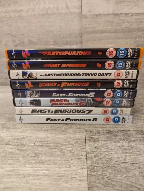 The Fast And The Furious - 1-8 12345678 Eight Film DVD Collection Bundle (E5)