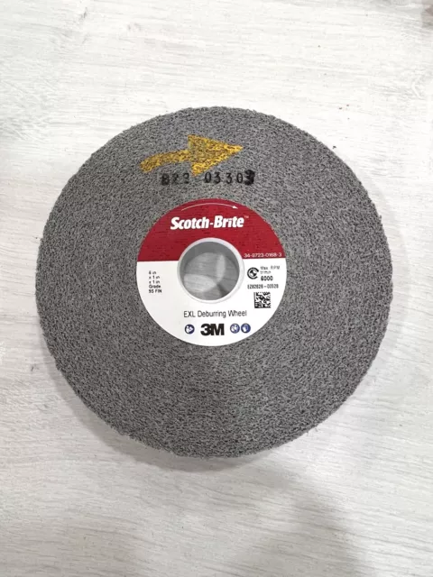 6" X 1" X 1" 9S Fine  S/C  Exl Deburring Wheel Scotch-Brite 3M