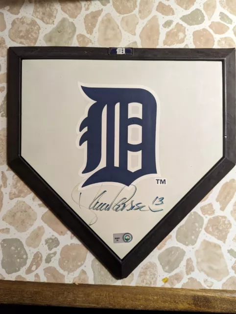 Detroit Tigers Lance Parrish Autograph Mini Home Plate