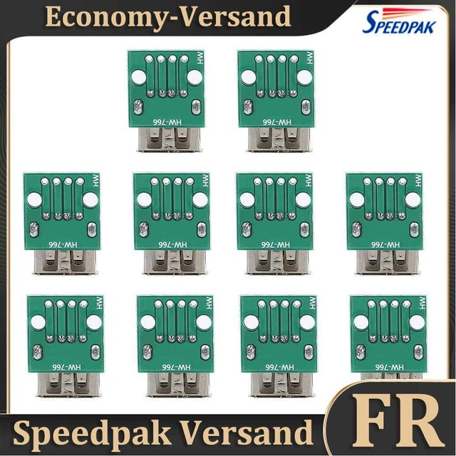 10pcs Type A Female USB to DIP 2.54mm Connector Female USB PCB Board Converter H