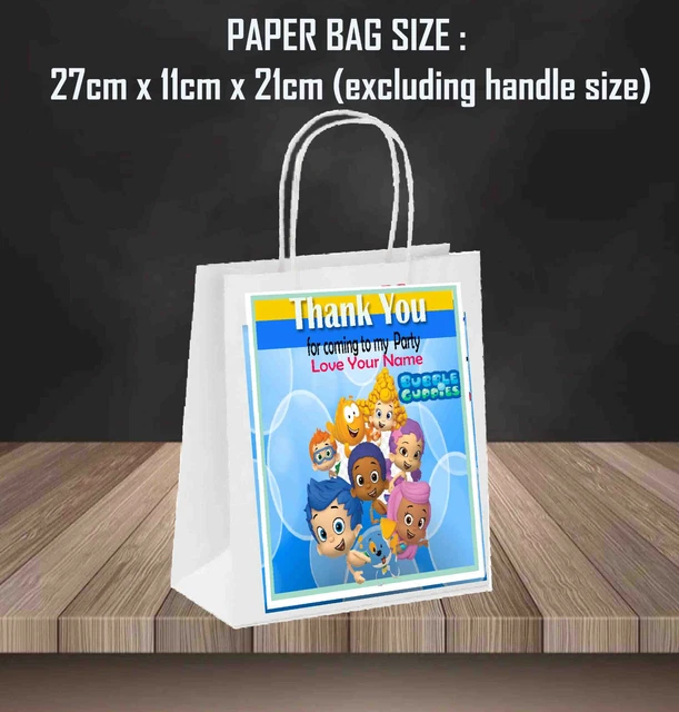 PERSONALISED PARTY BAGS Bubble Guppies- Happy Birthday/ Thank You Any ...