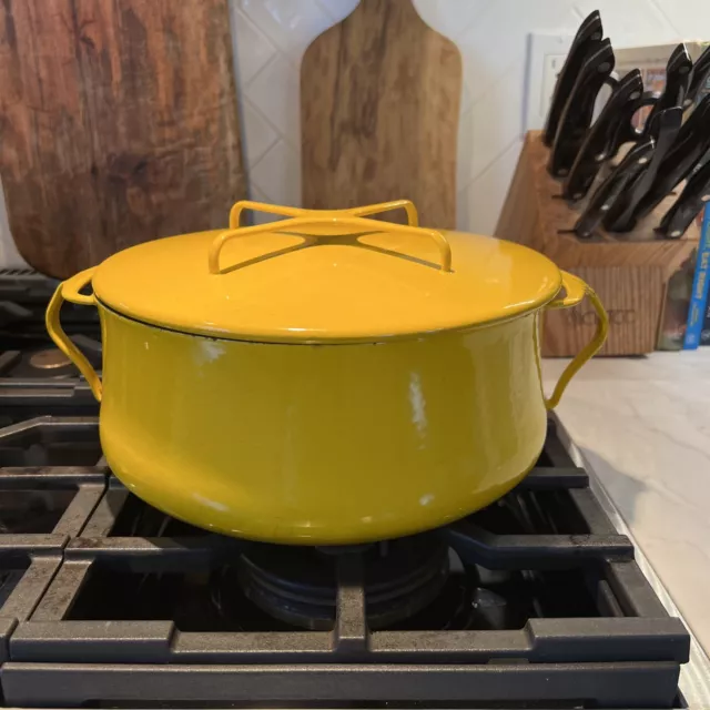 Dansk Kobenstyle Enamel Dutch Oven with Lid 5 Qt Red Vintage IHQ France Pot