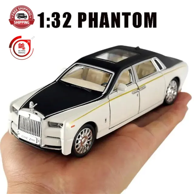 1:32 Alloy Diecast Rolls Royce Phantom Model Toy Car Sound Light Collection Toy