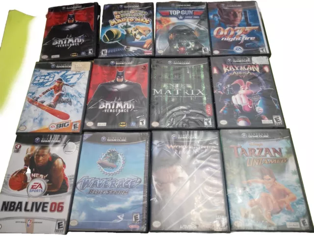 12 Nintendo Gamecube Games Lot. UNTESTED...Rayman,Batman,007,SSX3,Etc ..