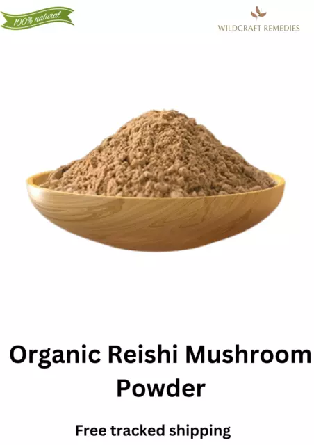 Organic Reishi Mushroom Powder 50Gm Superfood Cardiovascular Antioxidants Vit D2