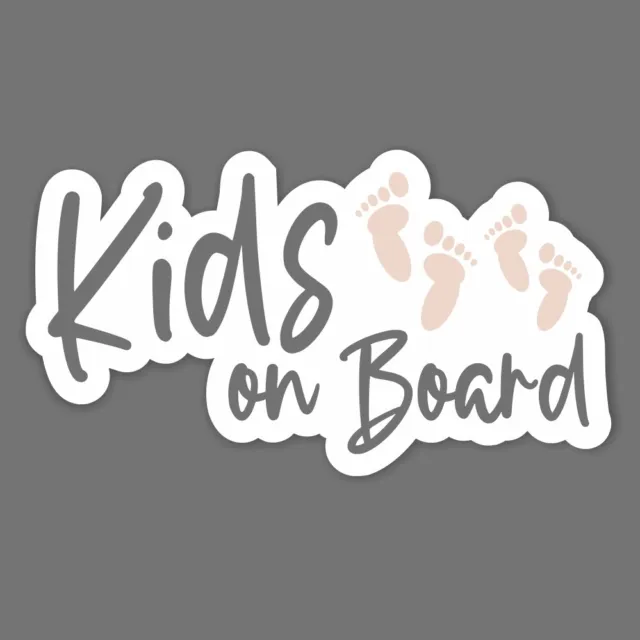 Kids on Board in Auto Aufkleber Sticker Füße Baby Kind an Bord Buggy Kinder 29