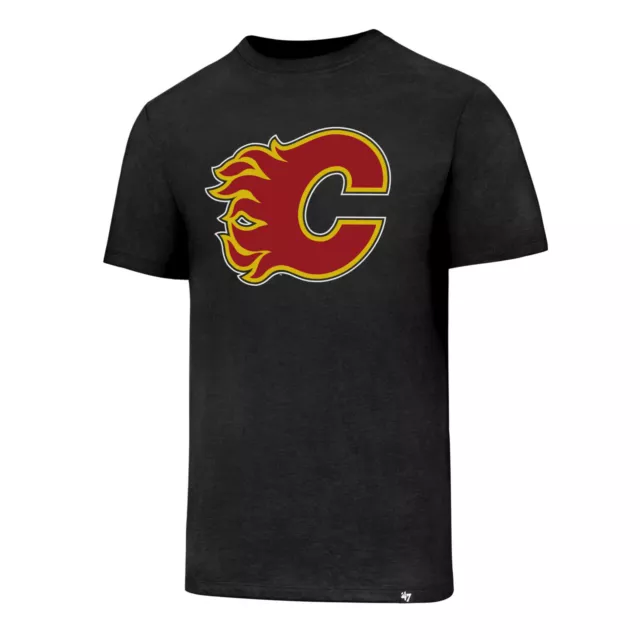 NHL T-Shirt Calgary Flames Club schwarz 47 Brand Eishockey Logo Tee Shirt