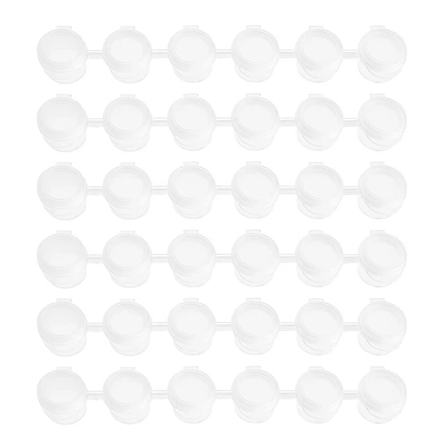 50 tiras ollas rayas, 300 ollas 2 ml/0,07 oz taza de color vacío maceta A7I8