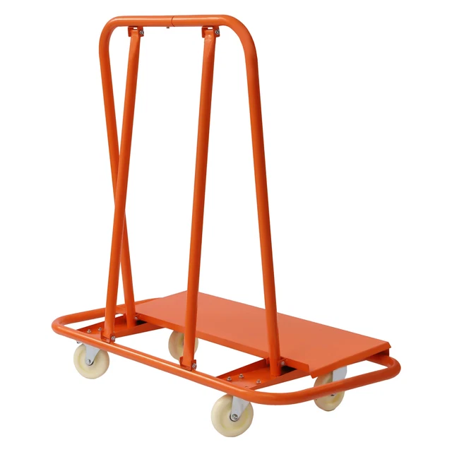 Plattenwagen Aus Q235-Stahl – Tragkraft 1000 Kg, 4 Lenkrollen Mit Bremse, Für Werkstatt & Lager, Orange