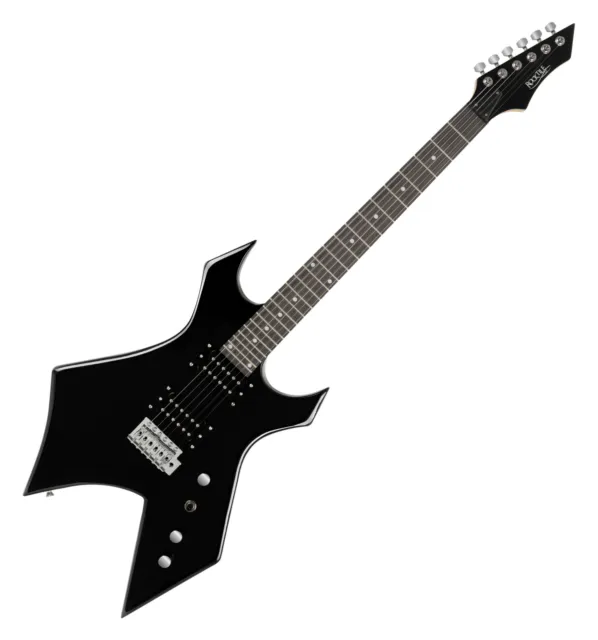 B-WARE Warhead Heavy Metal E-Gitarre 2 Humbucker Linde Korpus Kabel Gothic