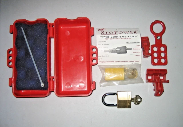 Lockout Tagout Kit Good Condition North E-Safe Lock A Plug