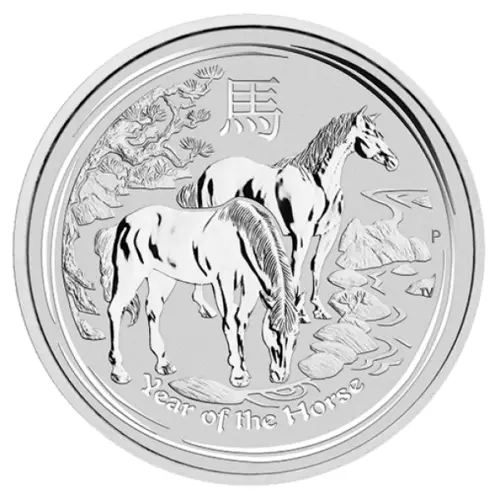 Silbermünze 1 oz Lunar II Jahr des Pferdes  Australien 2014 Silber 9999  * St *