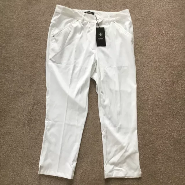 Island Green  ladies golf trousers white 10 Mid Calf Length