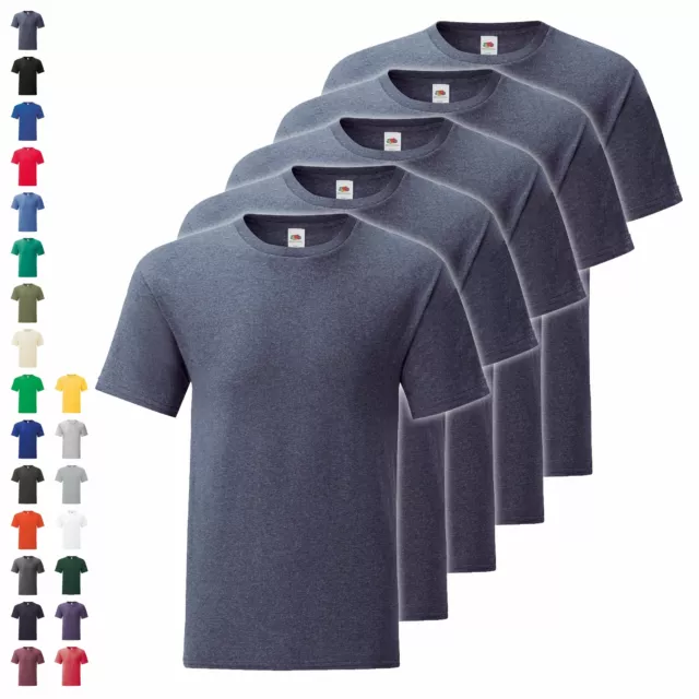 5er Pack Fruit of the Loom Iconic T Herren T-Shirt Mehrpack Größe S - 5XL NEU