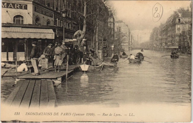CPA AK Floodation 1900 PARIS Rue de Lyon FRANCE (990736)