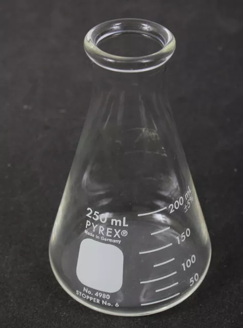 Corning Pyrex Graduated Erlenmeyer Flask 250 mL 4980-250