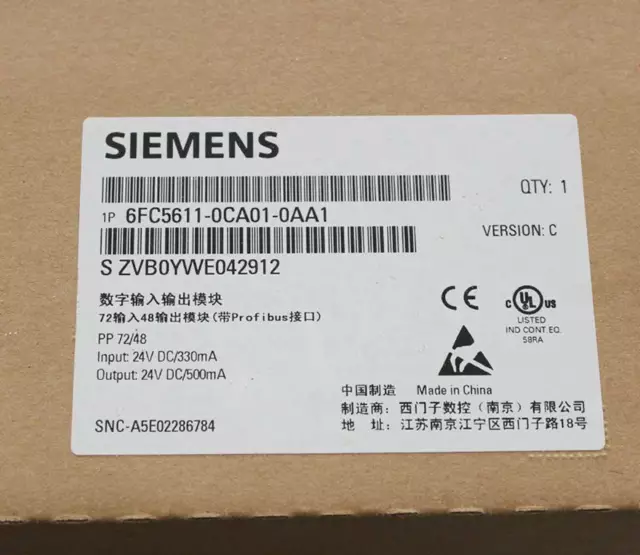 New Siemens 6FC5611-0CA01-0AA1 6FC56110CA010AA1 SINUMERIK I/O MODULE PP