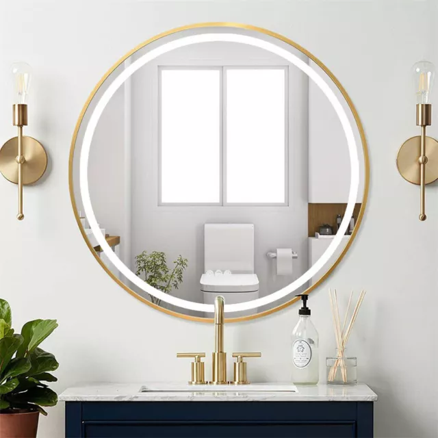 Extra Large Bathroom AntiFog Vanity Makeup Mirror Led Illuminated AluminumFrame