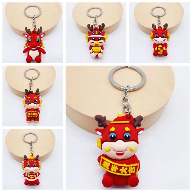 ZODIAC DRAGON YEAR Keychain 2024 Chinese Dragon Keyring Backpack