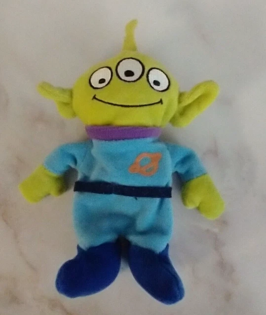 DISNEY STORE ALIEN 7" Plush Mini Bean Bag Toy Story Three Eyes Green 7