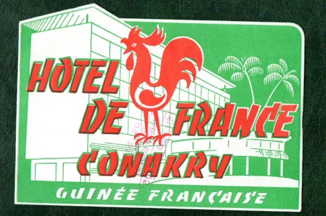 Chicken poultry cockerel Hotel label FRENCH GUINEE #159