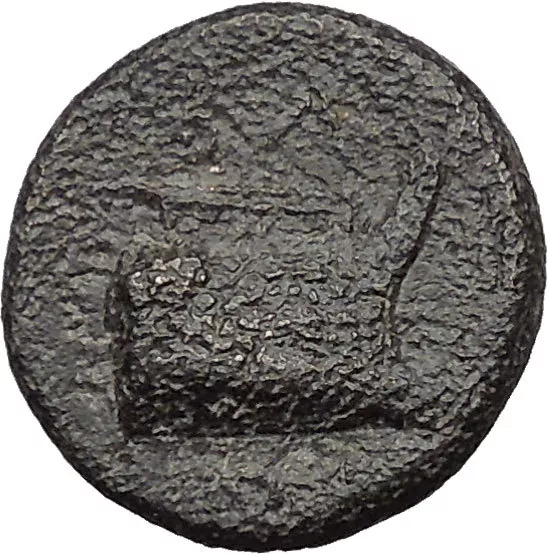 Demetrius I Poliorcetes Helmet Macedon Kingdom Galley Ship Greek Coin  i31364