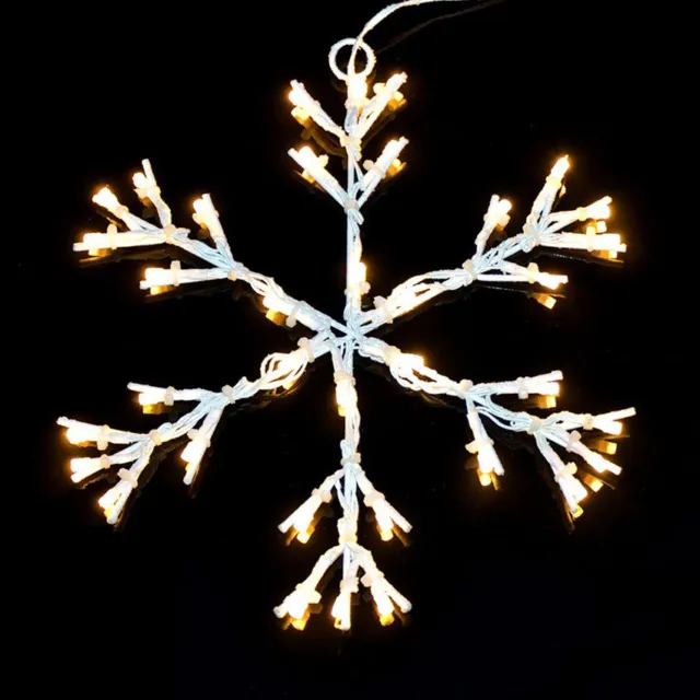 LED Schneeflocke 36 Lichter mit Timer außen Silhouette Weihnachten Fensterbild