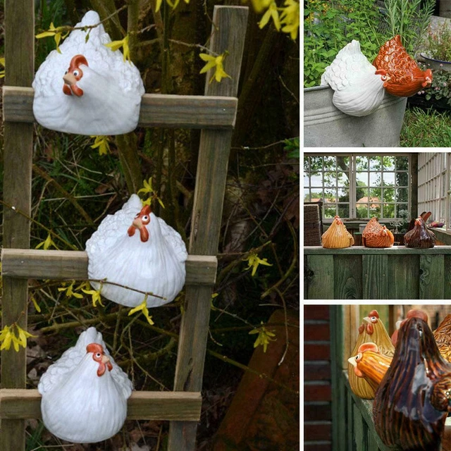 Hahn Gartendekoration Huhn Henne Kunst Hof Figur Statue Dekor Harz M4W3
