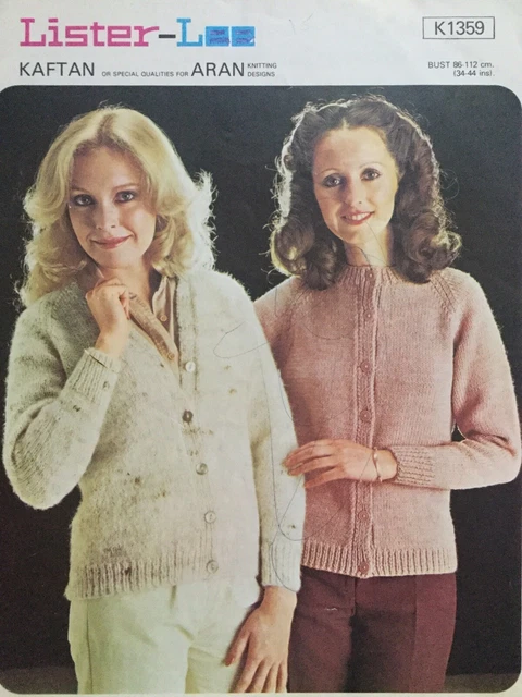Lister Hand Knitting Booklet K1359: Ladies Low & High Buttoning Cardigan : T112