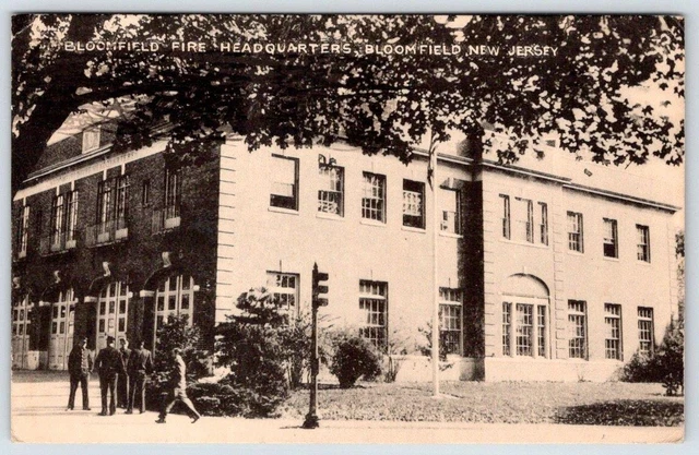 1948 Bloomfield Fire Department Headquarters*New Jersey*Nj*Fireman*Postcard