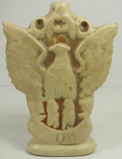 RARE ANTIQUE WELLER Creamware Pottery Fraternal Order Of Eagles Club 