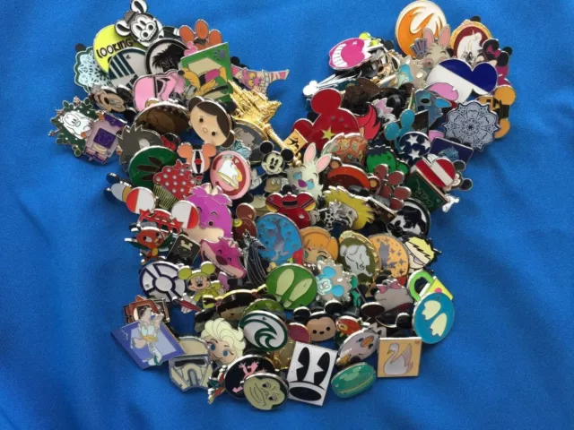 Disney Pins 100 Different Pins Mixed Lot Fast Shipping By Usa Seller