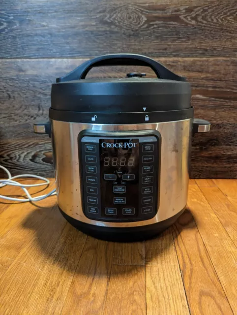 Crock-Pot 8 Quart 15 Program Stainless Steel Crock Multi-Cooker with Lid, Steel