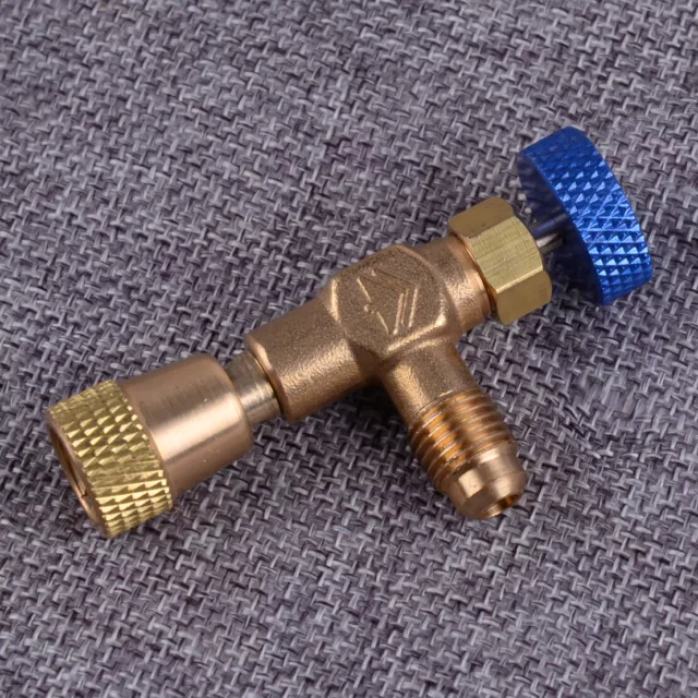 Charging Refrigerant Flow R22 R404A R407C Hose Control Valve Blue&Gold